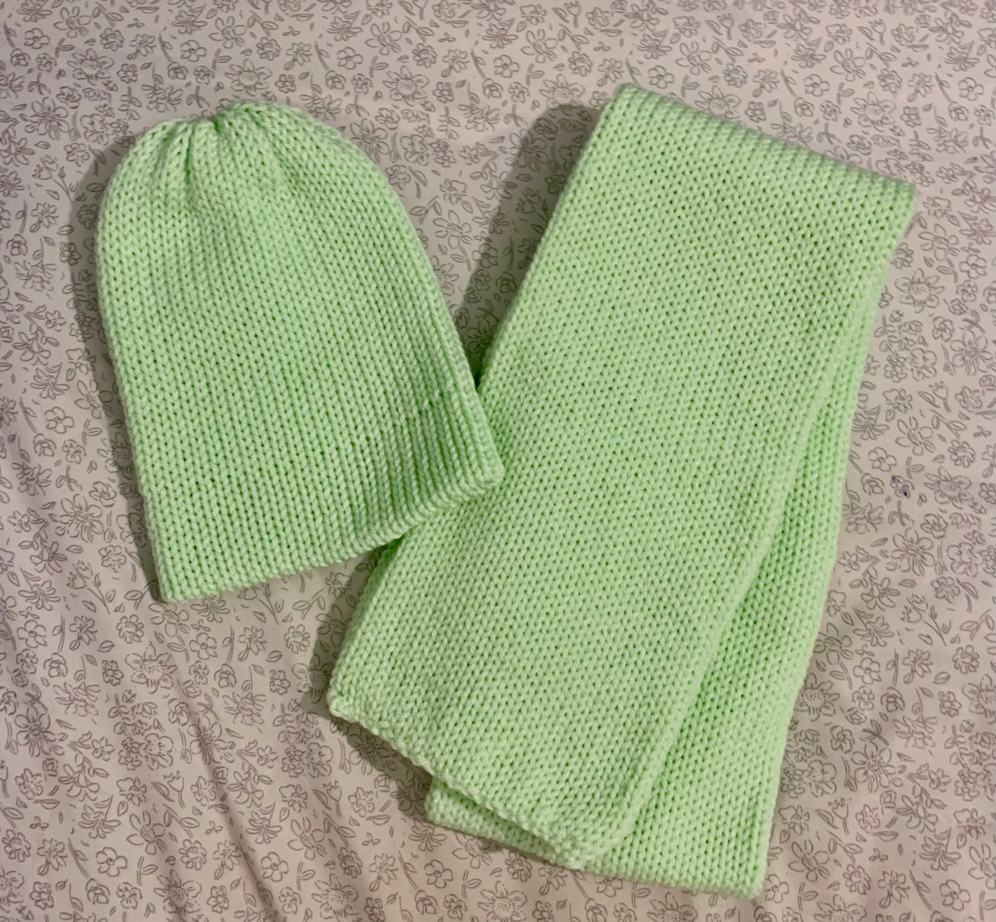 Crocher Adult Scarf and Beanie Set