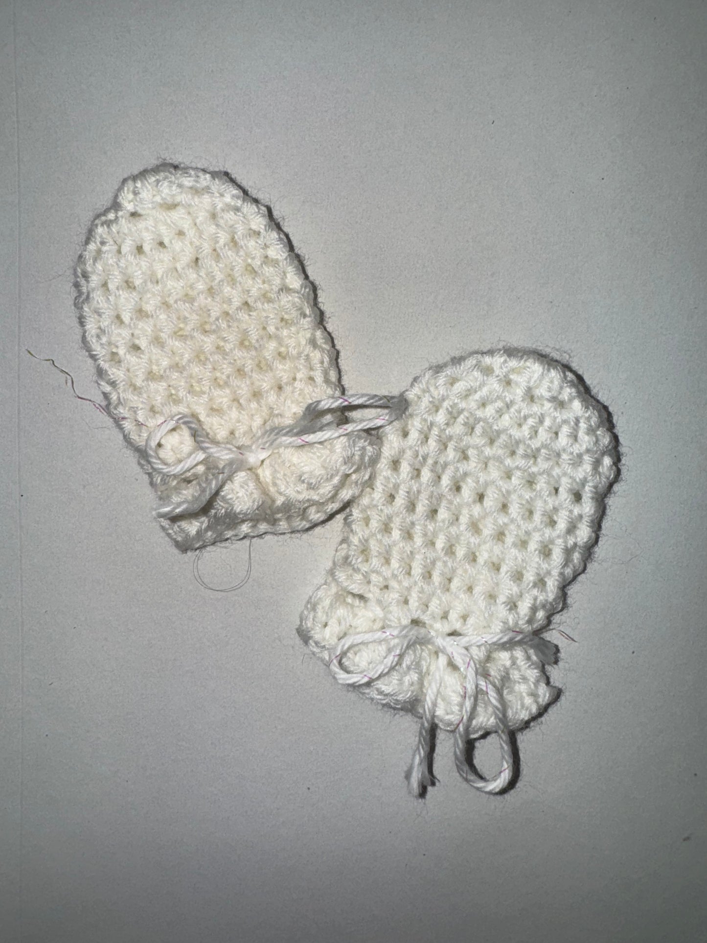 Baby hat, booties, mitten set