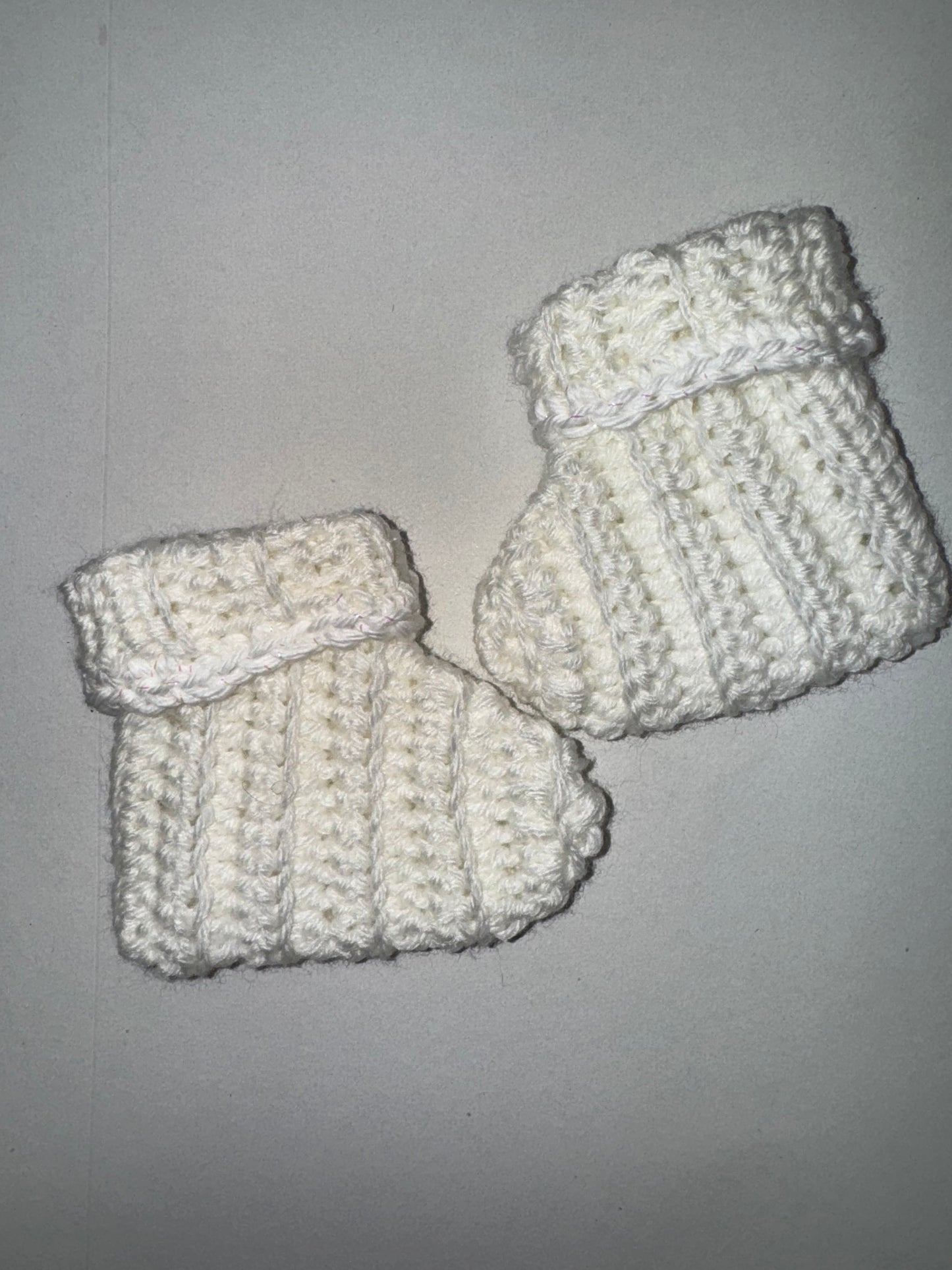 Baby hat, booties, mitten set